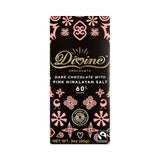 Divine Chocolate Dark Chocolate Bar with Pink Himalayan Salt, 3 Oz