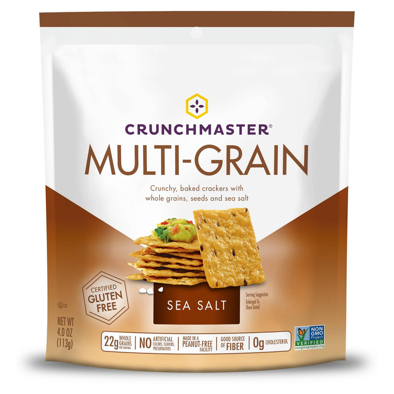 Crunchmaster Multi-Grain Crackers, Sea Salt, 3.5 oz