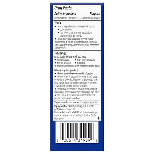 Theraflu Severe Congestion Relief Oxymetazoline Hydrochloride Nasal Mist 0.34 oz
