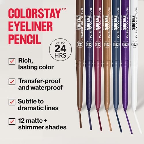 Revlon ColorStay Waterproof Eyeliner Pencil, 212 Bronze, 0.01 oz