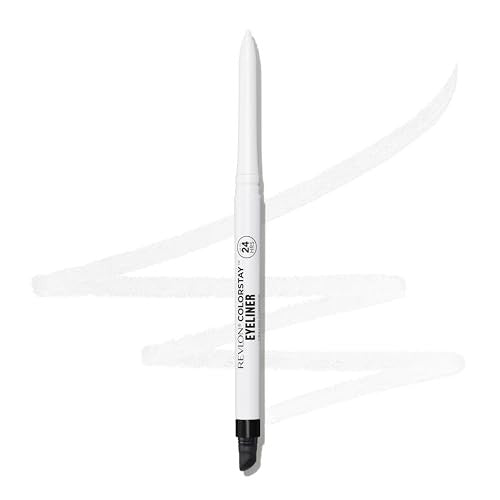 Revlon ColorStay Waterproof Eyeliner Pencil with Built-in Sharpener, 215 White, 0.01 oz