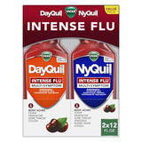 Vicks Intense Flu Warming Combo Syrup - Acetaminophen - Black Cherry - 24 Fl Oz