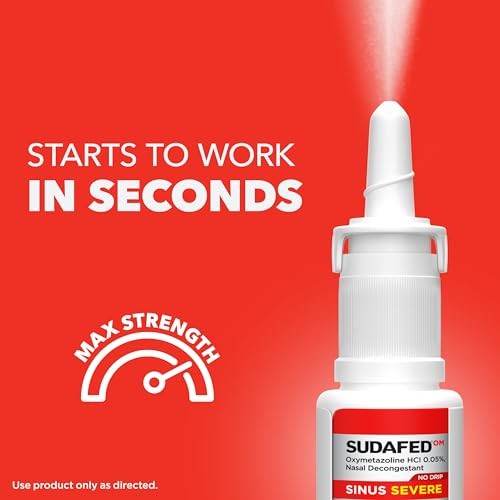 Sudafed OM Sinus Severe No Drip Nasal Spray, Maximum Strength Decongestant 30ml