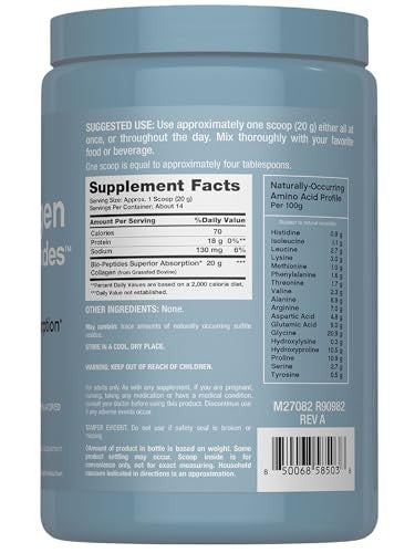 NeoCell Collagen Bio-Peptides Powder 10oz Super Hair, Skin, and Nails