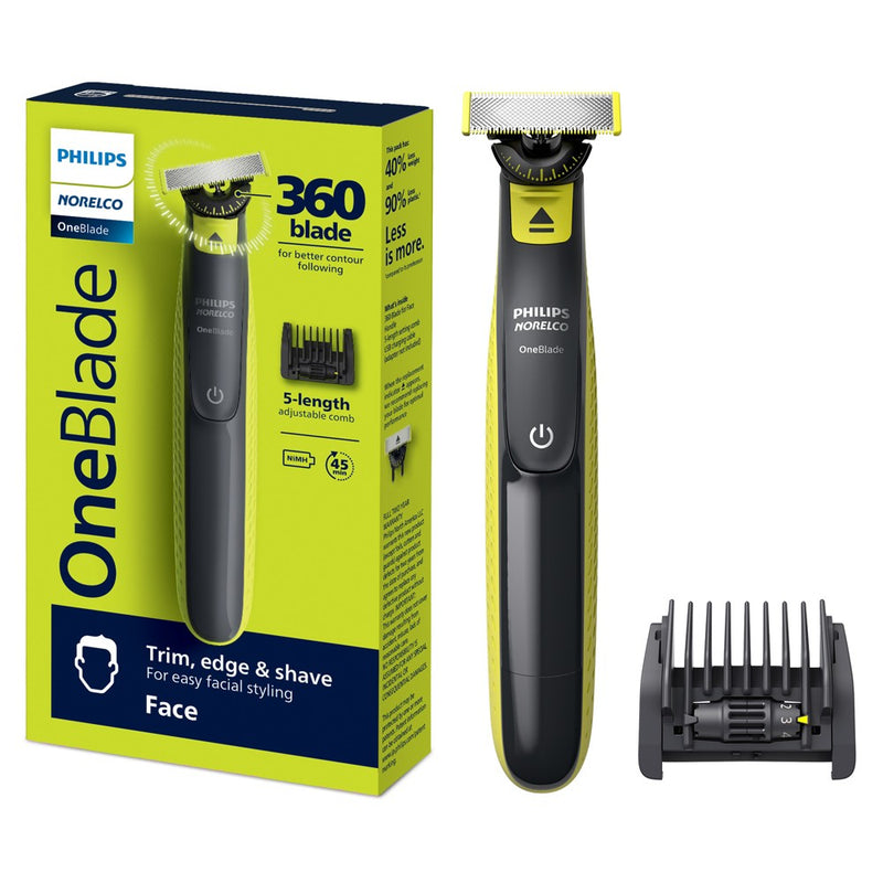 Philips Norelco OneBlade 360 Face Hybrid Electric Trimmer & Shaver, QP2724/70