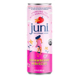 Juni Sparkling Decaffeinated Adaptogenic Tea Strawberry Hibiscus, 355 Ml