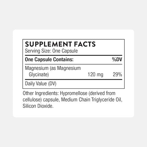 Thorne Magnesium Glycinate 120 mg 90 Capsules