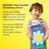 RESCUE Kids Pastilles, Natural Strawberry Flavor, Stress Relief for Children, Calming Aid, Homeopathic, Flower Essences