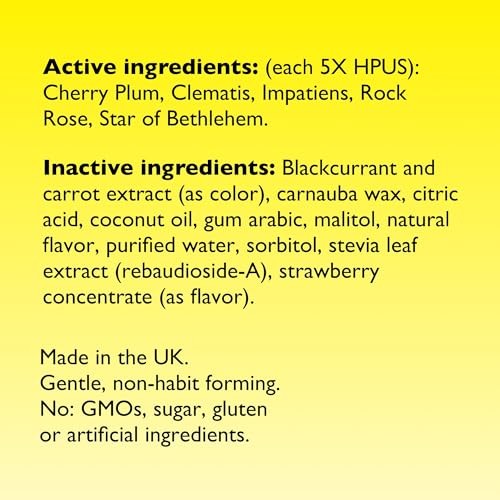 RESCUE Kids Pastilles, Natural Strawberry Flavor, Stress Relief for Children, Calming Aid, Homeopathic, Flower Essences