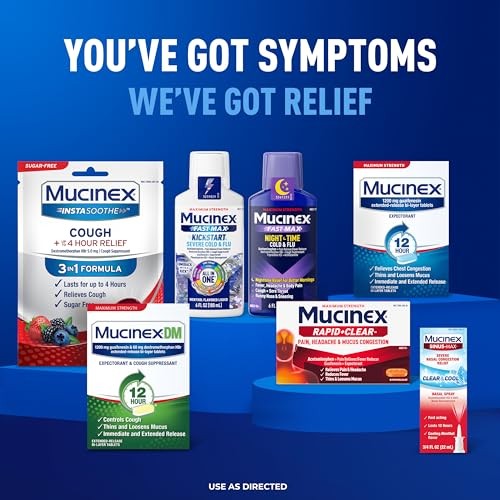 Mucinex Rapid + Clears Maximum Strength Cold Medicine & Expectorant, 16  Liquid Gels