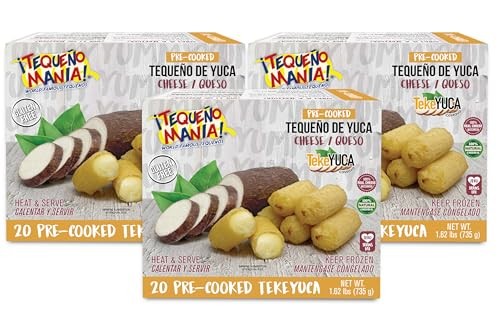 TequeñoMania TekeYuca 100% Real Yuca (Cassava) Dough Pre-cooked Tequeños 20ct
