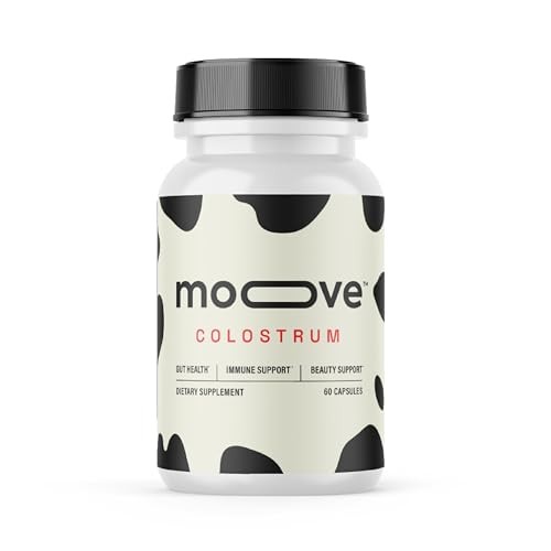 Moove Bovine Colostrum Capsules 1,000mg, Grass-Fed Dutch Cows 60 Capsules