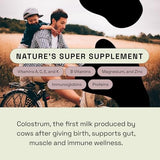 Moove Bovine Colostrum Capsules 1,000mg, Grass-Fed Dutch Cows 60 Capsules