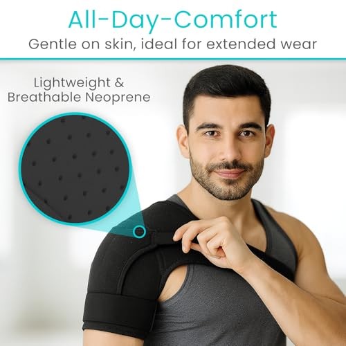 Vive Shoulder Support Brace Large Black SUP2004BLKL