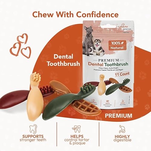 ReThink Pet Premium Dental Toothbrush Treats for Dogs