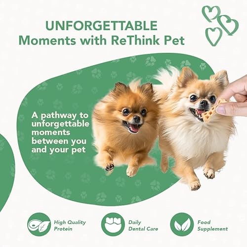 ReThink Pet Premium Dental Mix, All Natural Dog Treats with Dental Toothbrush, Honeycomb.