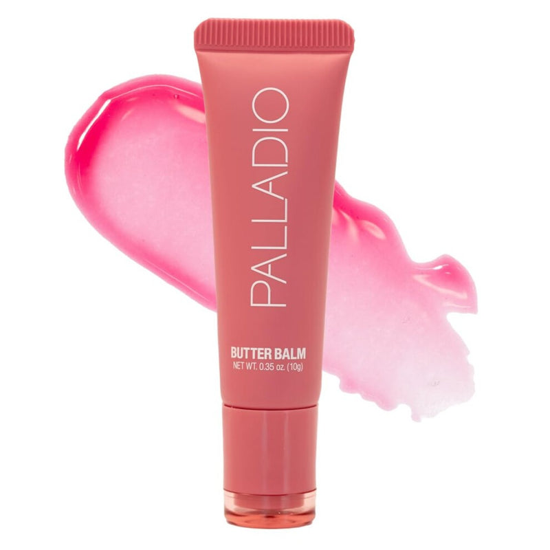 Palladio Butter Balm - Hydrating Lip Balm with Sheer Tint Strawberry Shortcake