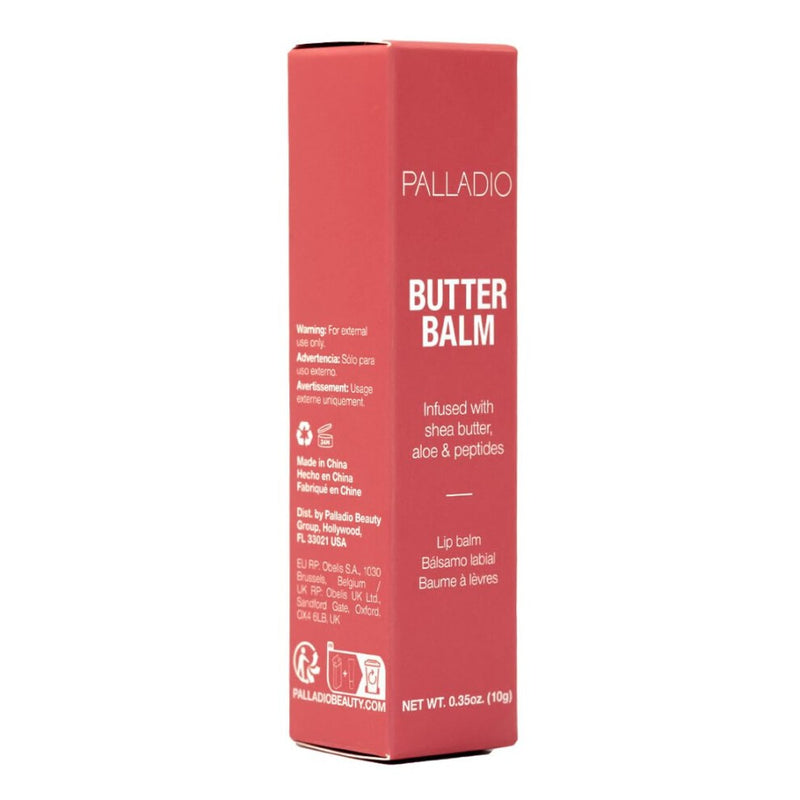 Palladio Butter Balm - Hydrating Lip Balm with Sheer Tint Strawberry Shortcake