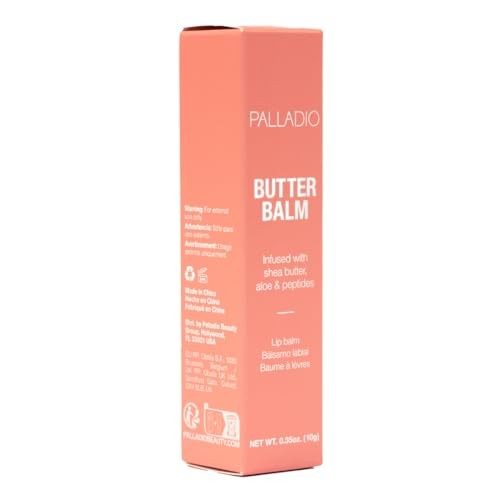 Palladio Butter Balm - Hydrating Lip Balm with Sheer Tint Peaches & Cream