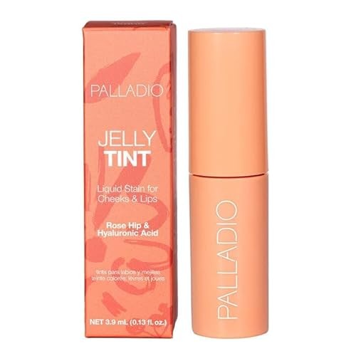Palladio Jelly Tint, Liquid Stain for Cheeks & Lips Mango Tango