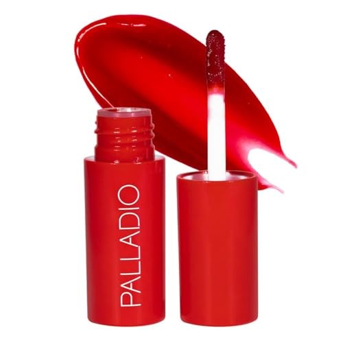 Palladio Jelly Tint, Liquid Stain for Cheeks & Lips Cherry Rose