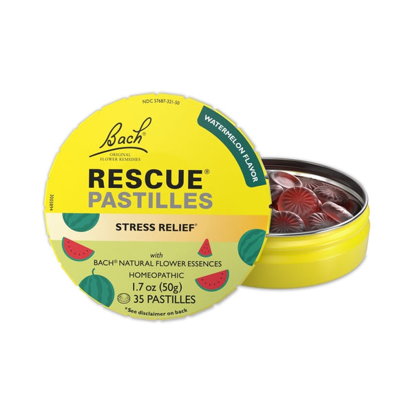 Bach, Rescue® Pastilles, Stress Relief, Watermelon, 35 Pastilles, 1.7 Oz (50 G)