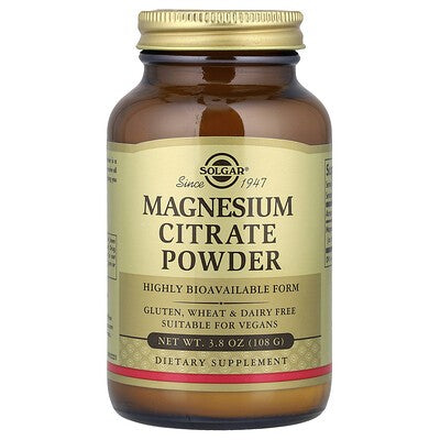 Solgar Magnesium Citrate Powder, 3.8 Oz