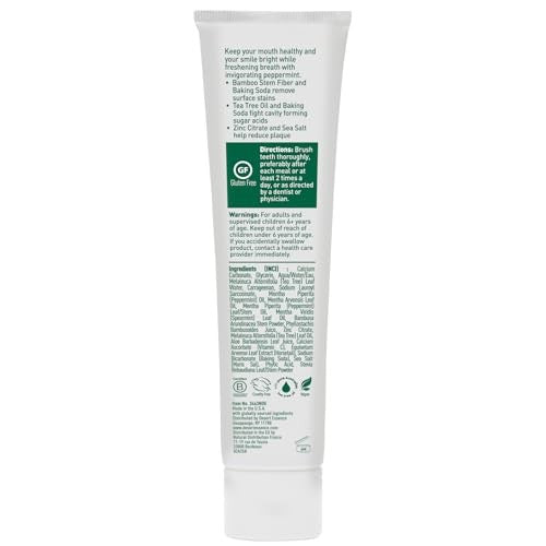 Desert Essence Tea Tree Oil Whitening Plus Toothpaste – Peppermint, 6.25 oz