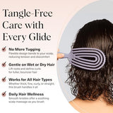 Kitsch Detangler Brush – Flexible Curly Hair Brush for Women, Men & Kids | Detangling Hairbrush with Bendable Frame and Ultra-Smooth Bristles for We