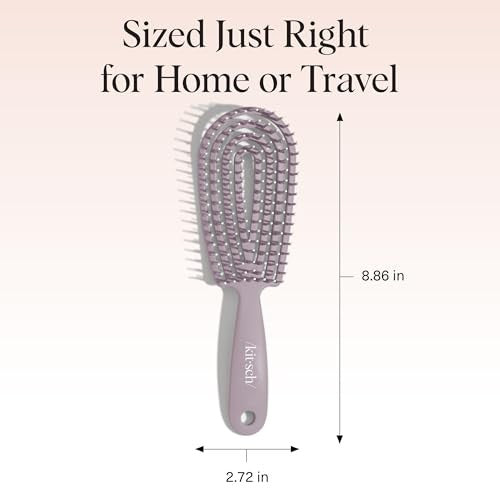 Kitsch Detangler Brush – Flexible Curly Hair Brush for Women, Men & Kids | Detangling Hairbrush with Bendable Frame and Ultra-Smooth Bristles for We