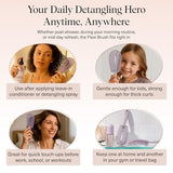 Kitsch Detangler Brush – Flexible Curly Hair Brush for Women, Men & Kids | Detangling Hairbrush with Bendable Frame and Ultra-Smooth Bristles for We