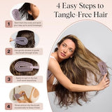 Kitsch Detangler Brush – Flexible Curly Hair Brush for Women, Men & Kids | Detangling Hairbrush with Bendable Frame and Ultra-Smooth Bristles for We