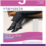 Sigvaris Style Sheer Women's Calf Compression Stockings, 15-20 mmHg, Golden, Medium Long