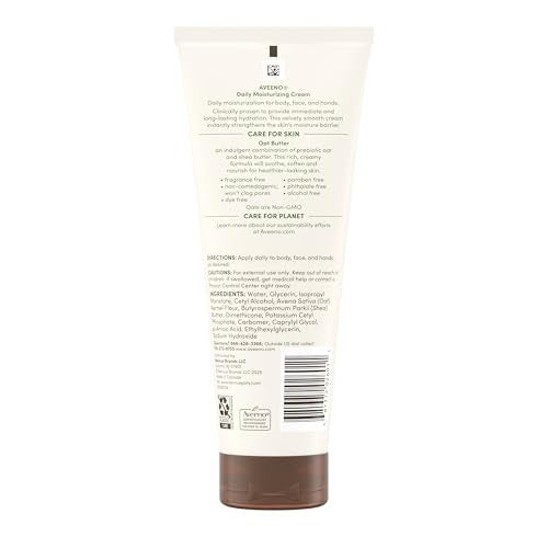 Aveeno Daily Moisturizing Cream for Normal to Dry Sensitive Skin, 7.5 oz