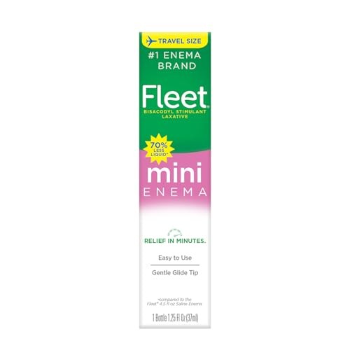 Fleet Mini Enema Bisacodyl Stimulant Laxative, Travel Size, 1.25 fl oz