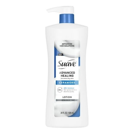 Suave Advanced Healing Hand & Body Lotion with Ceramides for Very Dry Skin Pump 28 Fl Oz