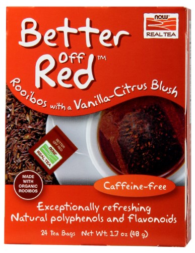 Now Foods Better Off Red Rooibos, 24 Tea Bags, Vanilla-Citrus