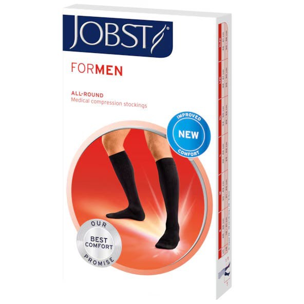 Jobst for Men Knee Softfit 15-20 Open Toe Navy Sm