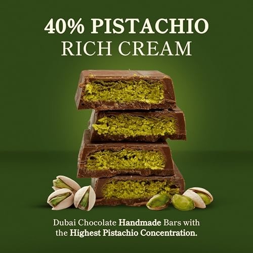 Rah Dubai Chocolate Bar Pistachio Gourmet Chocolate Bar 3.5oz