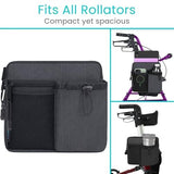 Vive Rollator Walker Side Bag with Drink Holder
