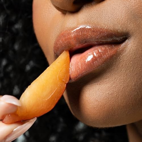 Palladio Lip Glaze Serum, Hydrating Lip Gloss with Peptides & Hyaluronic Acid Bellini Fizz