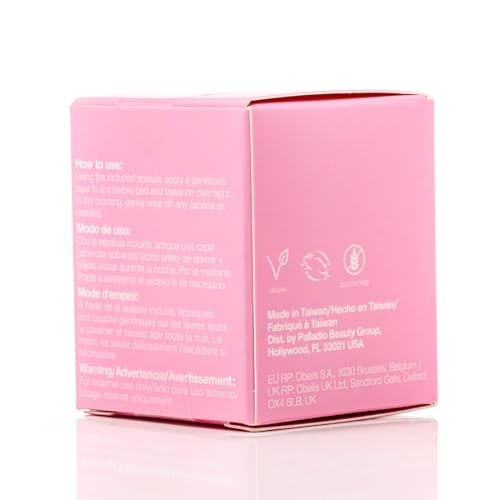 Palladio Lip Mask Intense Moisturizer Infused with Shea Butter and Sweet Cherry