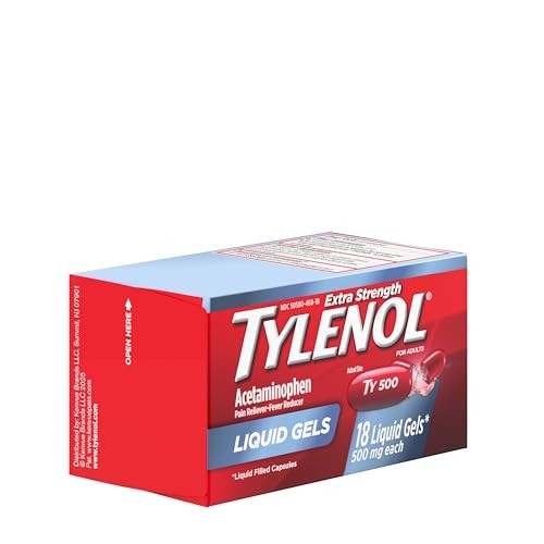 Tylenol Extra Strength Acetaminophen Liquid Gels, 18 ct