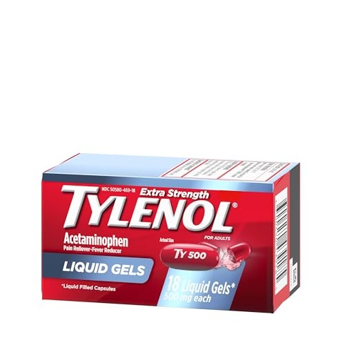 Tylenol Extra Strength Acetaminophen Liquid Gels, 18 ct