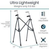 Vive Lightweight Narrow Foldable Rolling Walker for Seniors with Wheels