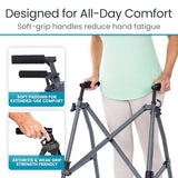 Vive Lightweight Narrow Foldable Rolling Walker for Seniors with Wheels