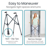 Vive Lightweight Narrow Foldable Rolling Walker for Seniors with Wheels