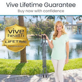 Vive Lightweight Narrow Foldable Rolling Walker for Seniors with Wheels