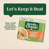 SEEDS of CHANGE Organic Quinoa & Brown Rice with Garlic Family Size, Organic Food, 17.3 Oz Pouch