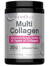 NeoCell Neo Cell Super Multi Collagen Peptides Powder 9 Oz 10 Types of Collagen Skin, Hair and Nails Beauty Supplement Unflavored Powder for Women